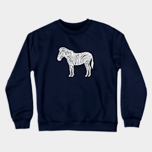 Zebra - hand drawn cute animal Crewneck Sweatshirt